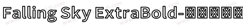 Falling Sky ExtraBold字体转换